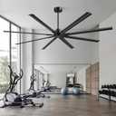 96/100/120 Inch Black Large Hvls Industrial Ceiling Fan & DC Motor, 96in