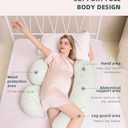 Oternal Pregnancy Pillow for Pregnant Women, Soft Pregnancy Body Pillow, Support for Back, Belly, HIPS, Legs, Maternity Pillow with Detachable and Adjustable Pillow Cover