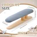 DoubleFill Padded Sleeve Ironing Board 57x13cm Tabletop Sleeves & Chest Tailor Ironing Board with Long Wooden Base for Tailor Dress Forms Household, Laundry Rooms, Travel Use, Gray