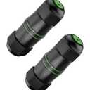 Waterproof rj45 Coupler Cat6, IP68 Waterproof Ethernet Coupler Female to Female, Gold-Plated and Shielded Outdoor Ethernet Coupler for CAT6/CAT5E/CAT5 Network Cables PoE, 2-Pack