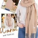 Winter Scarf for Women Cashmere Feel Pashmina & Blanket Wrap Cozy Fashion Shawl Ideal Christmas & Holiday Gift (Camel)