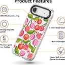 for iPhone Air Case Cute - Compatible with Magsafe - Military-Grade 20 ft Drop Protection Shockproof Phone Case - Funny Checkered Cherry Design for iPhone 17 Air (6.5") Glitter Clear