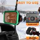 Golf Cart Heater Electric Battery Operated, 400W Safe & Fast Silent Carbon Fiber Heater with 360 Rotatable Head, Compatible with Yamaha/Club Car/EZGO 48V, Golf Gifts Cart Accessories