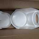 Automatic Chicken Feeder, 7lb Large PVC No Waste Chicken Feeder with Rain Cover, Weatherproof Solid Built Poultry Feeder, Easy to Install & Clean, Ideal for 4-6 Chickens