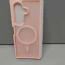 Magnetic Case for Samsung Galaxy Z fold 7 Case, Slim Translucent Matte Phone Cover with Shockproof TPU Frame & Scratch-Resistant PC Back, Strong Magnetic Ring, Chalk Pink