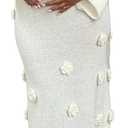 Unybwonn Women Sexy Off Shoulder Crochet Maxi Dress Bodycon Stretchy Mesh Knit Dress Long Sleeve Tube Top Elegant Dresses (White), XL