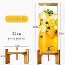 Beverage Dispenser,3.5 Gallon Glass Drink Dispenser with Stand,Stainless Steels Drink Dispenser Spigot,Drink Dispensers for Parties,Beverage Dispenser with Stand for Bars,Restaurants