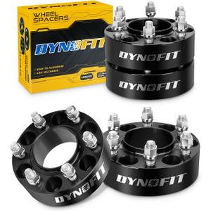 dynofit 2 Inch 6x135 Hub-Centric Wheel Spacers (4 Pcs) for 2015-2026 Ford F150, Expedition, Lincoln Navigator - M14x1.5 Studs, 87.1mm Center Bore