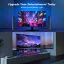 GEOYEAO 2.2 CH Detachable Sound Bar with Built-in Dual Subwoofer, 180W RGB Bluetooth Soundbar for TV, Support HDMI ARC/Optical/AUX, Surround Speaker System for Gaming/Home Theater/PC