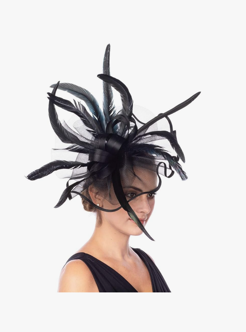 2 Lucky Leaf Girl Lady Hat Headwear Organza Church Feather Clip Fascinators Hat Wedding Party Cap for Women
