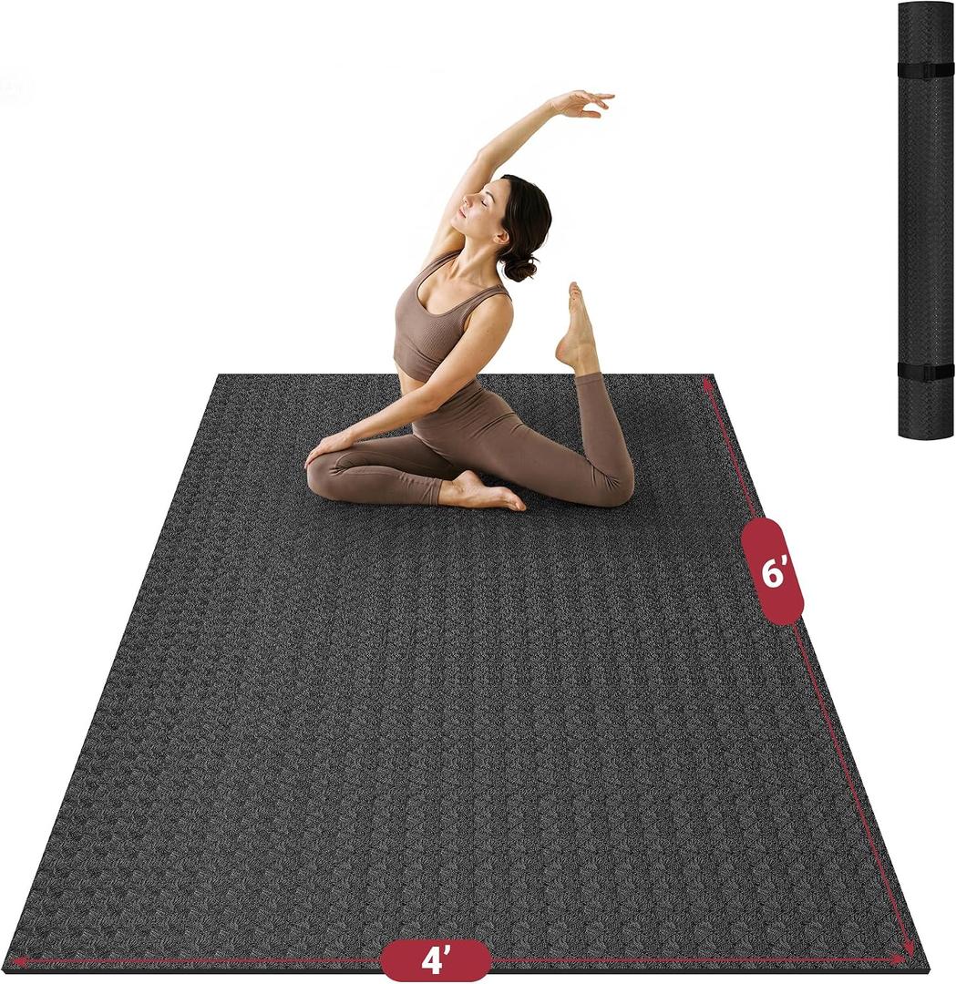 VTORY Extra Large Yoga Mat - 6"x4"x0.25"