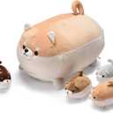 Corgi Stuffed Animals with Babies Inside - 14 inch Mommy and 4 Baby Puppies Plush for Imaginative Play - Soft Cuddly Companion for Kids - Stuffed Animals for Girls Ages 3 to 8 Years