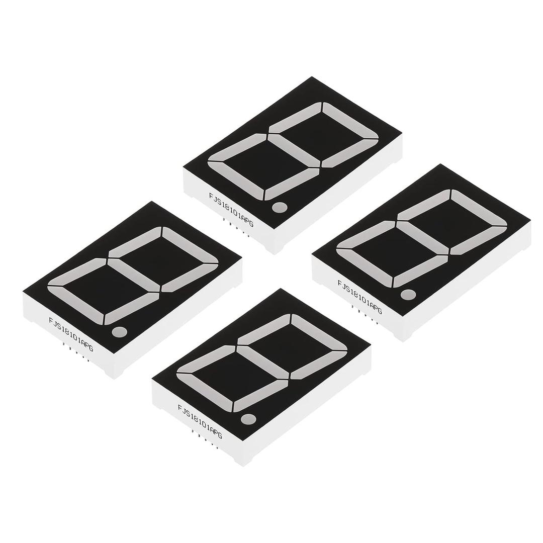 PATIKIL LED Display Digital Tube, 4 Pack Common Cathode 7 Segment 10 Pin 1 Digit 6V LED Display Module for Electronic Driver Board, Green