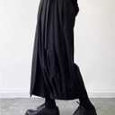 OYOANGLE Men's Skirt Pants Tie Waisted Wide Leg Cropped Harem Pants Y2k Hipple Trousers, Size XXL