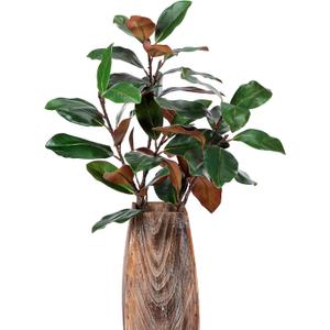 2 Pcs Magnolia Stems Artificial Magnolia Leave Branch, 43.3 Inch, Green