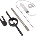 Motorcycle Fork Service Tool Kit, 3PCS Fork Maintenance Tool Set Fork Oil Level Tool, Fork Spring Compressor, and Damper Rod Bleed Tool