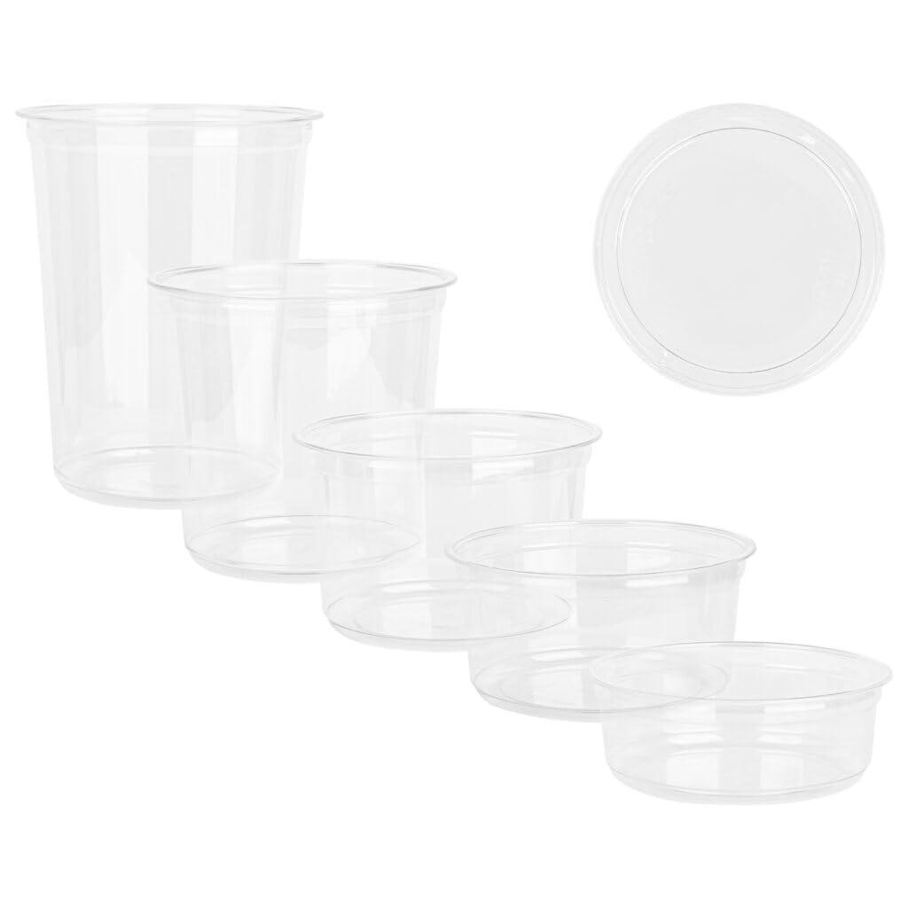 Clear Plastic PET Food Containers - 16 oz - Case of 500 - For Cold Foods, Snacks & Meal Prep