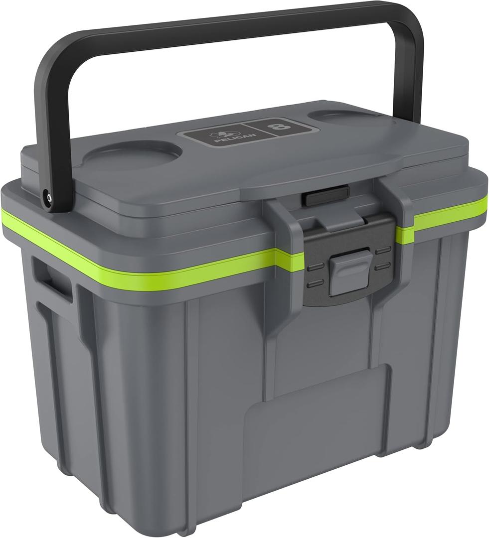 Pelican 8QT Personal Cooler & Dry Box (Dark Gray/Green)