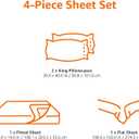 Amazon Basics Lightweight Super Soft Easy Care Breathable Microfiber 4 Piece Bed Sheet Set with 14-Inch Deep Pockets, King, Navy Blue, Solid