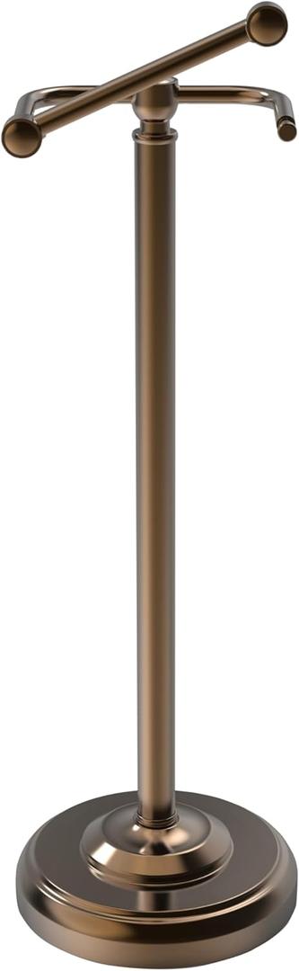 WZKALY Toilet Paper Holder Stand, Bronze Toilet Paper Holder Free Standing, Post Pivoting Design & Stable Weighted Base SUS304 Stainless Steel for Bathroom (Mega Roll)