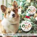 5 x Corgi Dog Christmas Ornaments 2025, Double Sided Ceramic Ornament for Christmas Decorations, Christmas Corgi Gifts for Dog Lovers, Animal Lovers Gift Ideas for Friends Family, Cute Xmas Dogs Decor