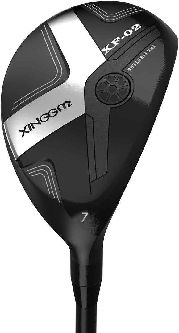XINGGM Hybrid Golf Clubs for Men,Premium Rescue 3 Hybrid/4 Hybrid/5 Hybrid Golf Club & Utility Golf Clubs Easier Green Approaches and Precise Landing Control (Graphite, 7 Hybrid, Regular, Right)