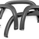 Rough Country Sport Fender Flares for Toyota Tundra (2022-2025) - 6" Flare Height, Paintable Flat Black ABS, UV-Protected, No-Drill Install