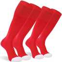 Sunew Soccer Baseball Socks, 2/3 Pack Multi-Sport Athletic Softball Football Volleyball Socks for Youth Adult 4 Size