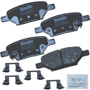 Bendix Priority1 CFC1033 Ceramic Rear Brake Pads for Select Models Chevrolet Cobalt, HHR, Malibu, Pontiac G4, G5, G6, Pursuit, Saturn Aura, Ion