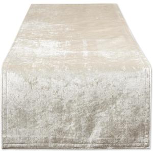 DII Velvet Collection Tabletop, Table Runner, 14x108 (Cream)