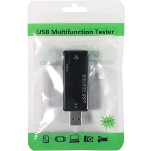 8 in 1 USB Tester Voltage and Current Tester 10V 3A Voltmeter Capacity Current Meter Digital Multimeter Current Tester Voltage Detector for Chargers Cables Power Banks (Black)