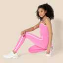 Amazon Essentials Women's Active FormFlex Buttery Soft High Waist 27.5" Inseam Full Length Yoga Leggings with Contrast Trim (Flamingo Pink/White)