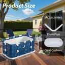 Simcat 45" Large Portable Foldable Bathtub Adult, Separate Family-Friendly SPA Therapy Tub Soaking, Hot SPA & Ice Bath Tub(45.3x21.6x16.7)