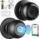 VEVOR Door Knob, Fingerprint Smart Lock with APP Control, Biometric Door Lock Bluetooth Smart Easy Installation Door Lock, for Home Bedrooms, Cloakroom, Hotels, Apartments Offices, Black