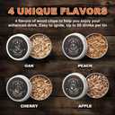 Whiskey Cocktail Kit with Torch-4 Flavors Wood Chips, Whiskey Cocktail, Stainless Steel Cutter- Bourbon Cocktail KIt, Bourbon Birthday Gift for Dad,Husband, Men (NO BUTANE)