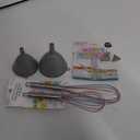 Crave Silicone Whisk Set, Unique Happy Bday Plastic Led Cake Topper, Funnel Gray 2PCS S/M