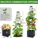 2 Pack Raised Garden Bed Planter Box with Trellis, 57'' Self Watering Tomato Planters for Climbing Plants, Tomato Cage Trellis for Vegetables & Vine Flowers Indoor Outdoor Patio