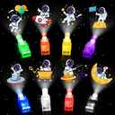 32 Pcs Finger Lights Space Theme Party Favors Decorations, Glow in the Dark Light Up Party Supplies Astronaut Toys Gift Bulk for Kids 3 4 5 8 Boys Girls Birthday Goodie Bag Stuffers Classroom Prizes