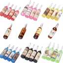 SUNNYCLUE 28pcs Resin Wine Bottle Charms Large Wine Bottles Label Random Charms Small Lifelike Pendants Earring Necklace Keychain Dangles for Beginners Starter DIY Jewelry Making Accessories (28pcs 7 Style)