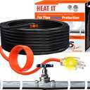 HEATIT Water Line Heat Tape - All-Season Pipe Freeze Protection, Hassle-Free Installation Heat Trace For Pipes, CSA & ETL Approved, Energy-Saving, Versatile, Long-Lasting HISD 12ft, 7w/ft, 120V
