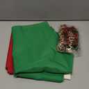 LemonRoad 36 Pcs Christmas Cloth Napkins and Napkin Ring Holders, Reusable Fabric with Pine Needle Red Fruit Napkin Rings for Xmas Table Decor, Banquet, Holiday Dinner Party, Wedding Party Supplies (Red, Green, White)