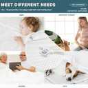 UNILIBRA Queen Mattress Protector Waterproof, Deep Pocket Mattress Pad Cover Fits to 6''-21'', Breathable Hollow Cotton Filling Quilted Mattress Protector for Queen Size