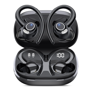Wireless Earbuds, Bluetooth 5.4 Headphones Sport Over Ear Buds With ENC Mic | Noise Cancelling, 48H, Wireless Earphone With Earhooks, Stereo Deep Bass, IP7 Waterproof ear bud for Workout Running, Black