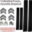 Floater Frame for 24x48 Canvas Paintings, 1.5 Deep DIY Metal Canvas Floating Frame for Portrait Landscape Oil Paintings Art Show Gallery Wall Home Office Living Room Decor (Black)