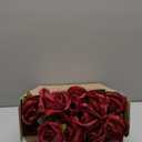 Hotop 20 Pcs Artificial Rose Flowers with Long Stem,Real Touch Silk Realistic Plastic Bouquet Roses Bulk for Home Decor Bridal Wedding Party Table Centerpieces Decorations(Wine Red)