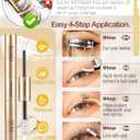 Brown Lash Clusters Kit Spider Cluster Eyelash Extensions Kit Fluffy Wispy Individual Lash Extensions 10-16MM CC Curl Clear Band Eyelash Clusters with Bond and Seal Lash Glue and Applicator