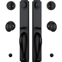 NEWBANG Matte Black Keyed Handleset with Adjustable Hole Distance, MDHST2018DB, Pack of 1 