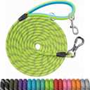 NTR 100FT Leashes for Large Breed Dogs, Long Leash with 2 Swivel Hooks and Comfortable Padded Handle, Puppy Leash Lead for Walking, Hunting, Camping, Backyard for Small Medium and Large Dogs (Green)