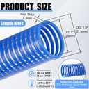 Pangda 1" x 100 ft Suction Hose, Blue Heavy Duty PVC Suction Water Hose