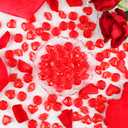 Fangoo 210PCS Red Pink Acrylic Rose Ornaments Mini Acrylic Rose Gems for Valentine Vase Filler Decor for Table Scatter Engagement Valentine's Day Wedding Anniversary Party (RedPink-Rose, 12OZ)